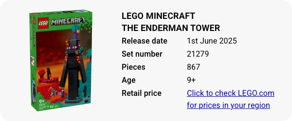 21279 LEGO Minecraft The Enderman Tower June 2025