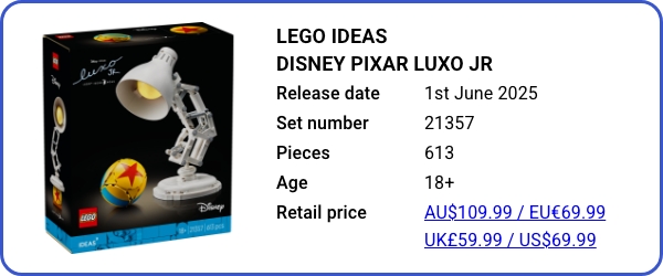 21357 LEGO Ideas | Disney Pixar Luxo Jr - June 2025 B