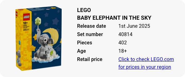 40814 LEGO Baby Elephant in the Sky June 2025