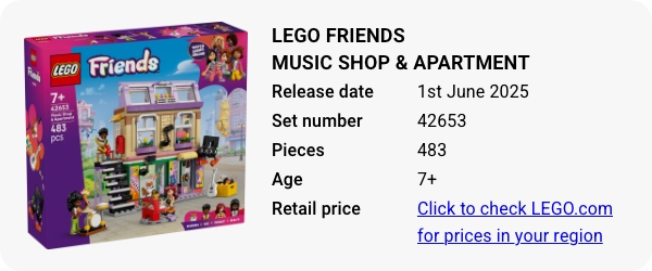 42653 LEGO Friends Music Shop & Apartment June 2025