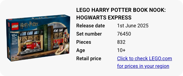 76450 LEGO Harry Potter Book Nook- Hogwarts Express June 2025