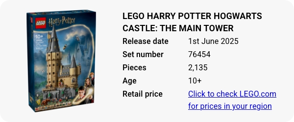 76454 LEGO Harry Potter Hogwarts™ Castle- The Main Tower June 2025