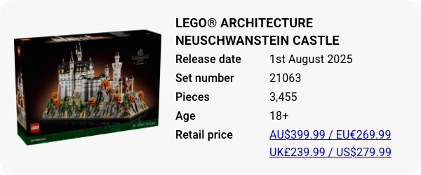 21063 LEGO® Architecture Neuschwanstein Castle