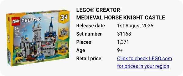 31168 LEGO® Creator Medieval Horse Knight Castle