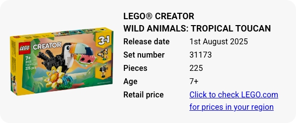 31173 LEGO® Creator Wild Animals- Tropical Toucan