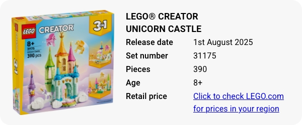 31175 LEGO® Creator Unicorn Castle