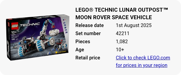 42211 LEGO® Technic Lunar Outpost™ Moon Rover Space Vehicle