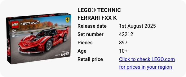 42212 LEGO® Technic Ferrari FXX K