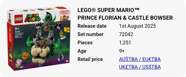 72042 LEGO® Super Mario™ Prince Florian & Castle Bowser