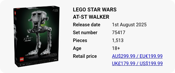 75417 LEGO Star Wars AT-ST Walker August 2025