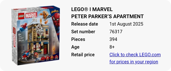 76317 LEGO® ǀ Marvel Peter Parker’s Apartment