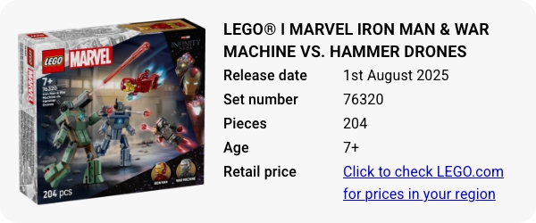 76320 LEGO® ǀ Marvel Iron Man & War Machine vs. Hammer Drones