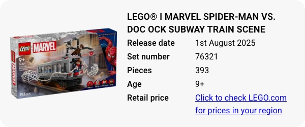 76321 LEGO® ǀ Marvel Spider-Man vs. Doc Ock Subway Train Scene