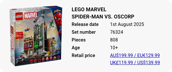 76324 LEGO Marvel Spider-Man vs. Oscorp August 2025 W