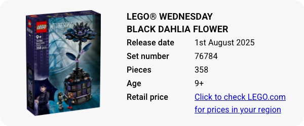76784 LEGO® Wednesday Black Dahlia Flower