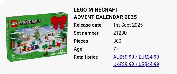 21280 LEGO Minecraft Advent Calendar 2025