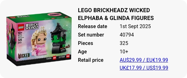 40794 LEGO BrickHeadz Wicked Elphaba & Glinda Figures