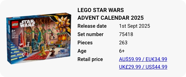 75418 LEGO Star Wars Advent Calendar 2025