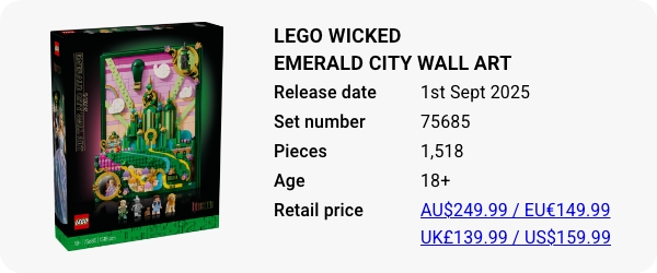 75685 LEGO Wicked Emerald City Wall Art
