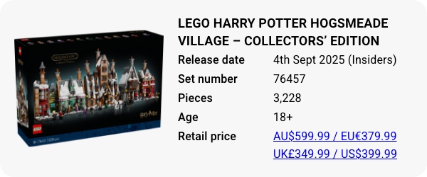 76457 LEGO Harry Potter Hogsmeade Village – Collectors’ Edition W