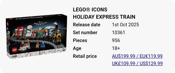 10361 LEGO Icons Holiday Express Train 2025 B