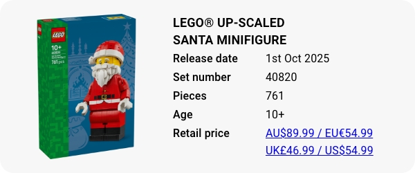 40820 LEGO® Up-Scaled Santa Minifigure 2025