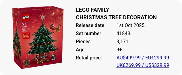 41843 LEGO Family Christmas Tree Decoration 2025 W