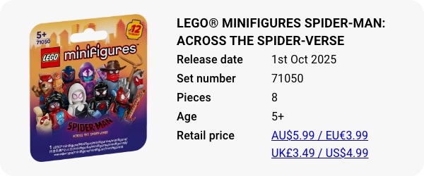 71050 LEGO® Minifigures Spider-Man- Across the Spider-Verse 2025