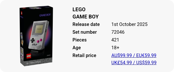 72046 LEGO Game Boy - October 2025 release - W