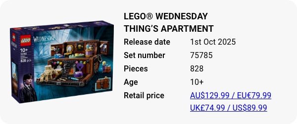 76785 LEGO® Wednesday Thing’s Apartment 2025