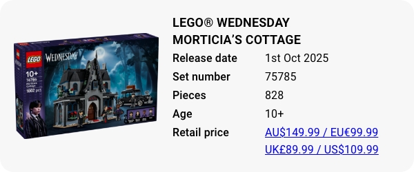 76786 LEGO® Wednesday Morticia’s Cottage 2025
