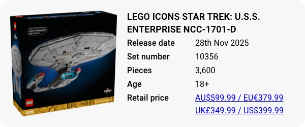 10356 LEGO Icons Star Trek- U.S.S. Enterprise NCC-1701-D - W