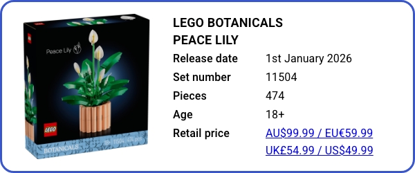 11504 LEGO Botanicals Peace Lily B