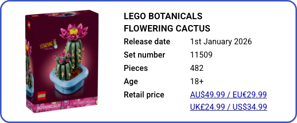 11509 LEGO Botanicals Flowering Cactus b