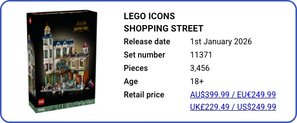 11371 LEGO Icons Shopping Street