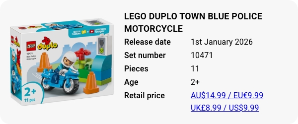 LEGO 10471 - LEGO DUPLO Town Blue Police Motorcycle
