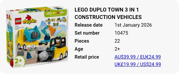 New LEGO DUPLO January 2026