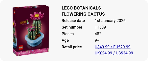 LEGO 11509 - LEGO Botanicals Flowering Cactus