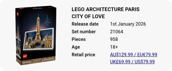 LEGO 21064 - LEGO Architecture Paris City of Love