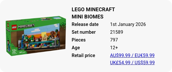 LEGO 21589 - LEGO Minecraft Mini Biomes