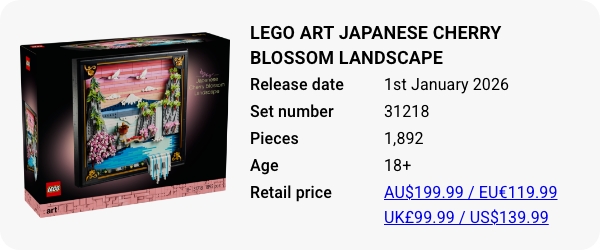 LEGO 31218 - LEGO Art Japanese Cherry Blossom Landscape