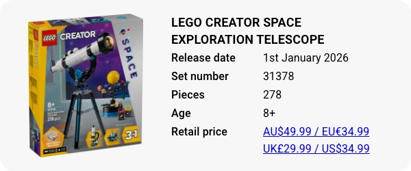 LEGO 31378 - LEGO Creator Space Exploration Telescope
