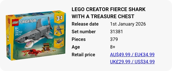 LEGO 31381 - LEGO Creator Fierce Shark with a Treasure Chest