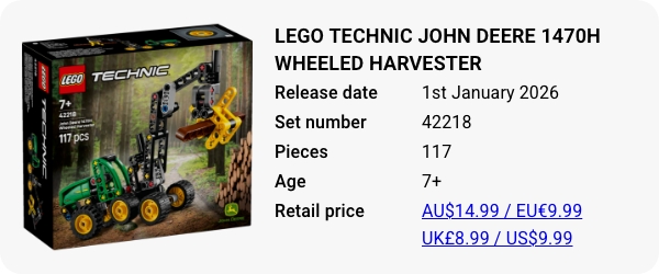LEGO 42218 - LEGO Technic John Deere 1470H Wheeled Harvester