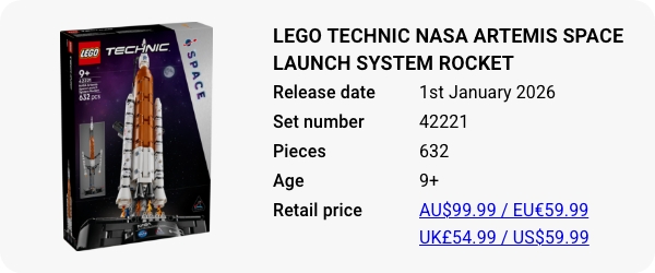 LEGO 42221 - LEGO Technic NASA Artemis Space Launch System Rocket