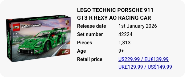 LEGO 42224 - LEGO Technic Porsche 911 GT3 R REXY AO Racing Car