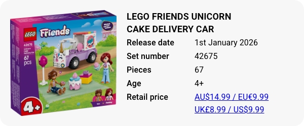 LEGO 42675 - LEGO Friends Unicorn Cake Delivery Car