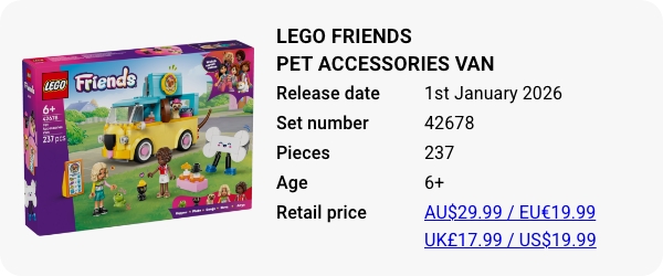 LEGO 42678 - LEGO Friends Pet Accessories Van