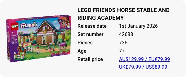 LEGO 42688 - LEGO Friends Horse Stable and Riding Academy
