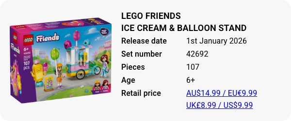 LEGO 42692 - LEGO Friends Ice Cream & Balloon Stand